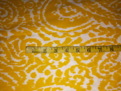 100% Cotton Poplin  Print  YELLOW AND WHITE  58" wide[16060]