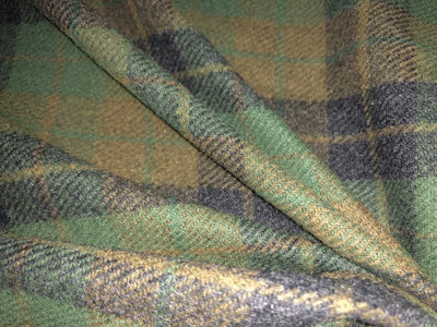 100% WOOL SUITING 54" wide PLAIDS [15603/04] available in 2 colors [navy and green/navy and cream]