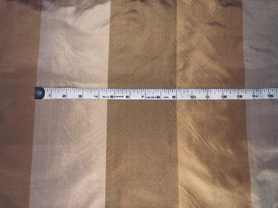 SILK TAFFETA stripes beige gold ,Caramelle gold,old gold fabric 54" TAFS154[2]