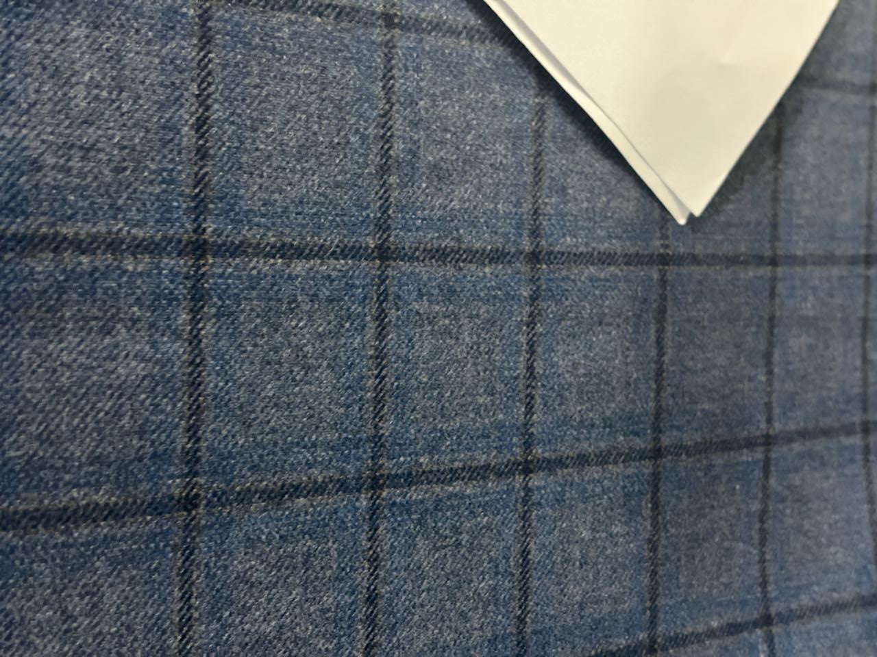 Tweed Premium Suiting plaids Fabric 58" wide available in 2 colors charcoal grey and denim blue [[17336/37]