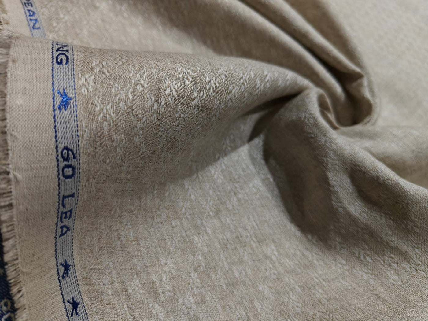 Linen dobby 58" wide available in 3 colors dark ivory/darker ivory and white sustainable and eco-friendly linen