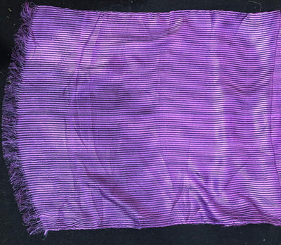 SCARVES /STOLES SATIN STRIPES 11" X 60"available in 2 colors PURPLE/BLACK AND GREEN/BLACK