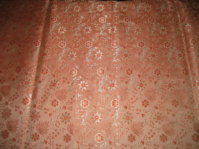 Silk Brocade fabric Orange & Gold 44" wide BRO141[3]