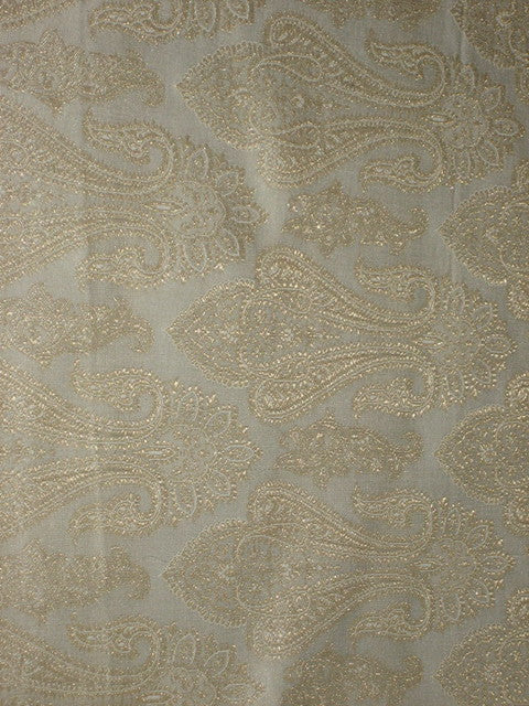 Silk Brocade Fabric Metallic Gold &amp; Ivory 44" wide BRO143[1]