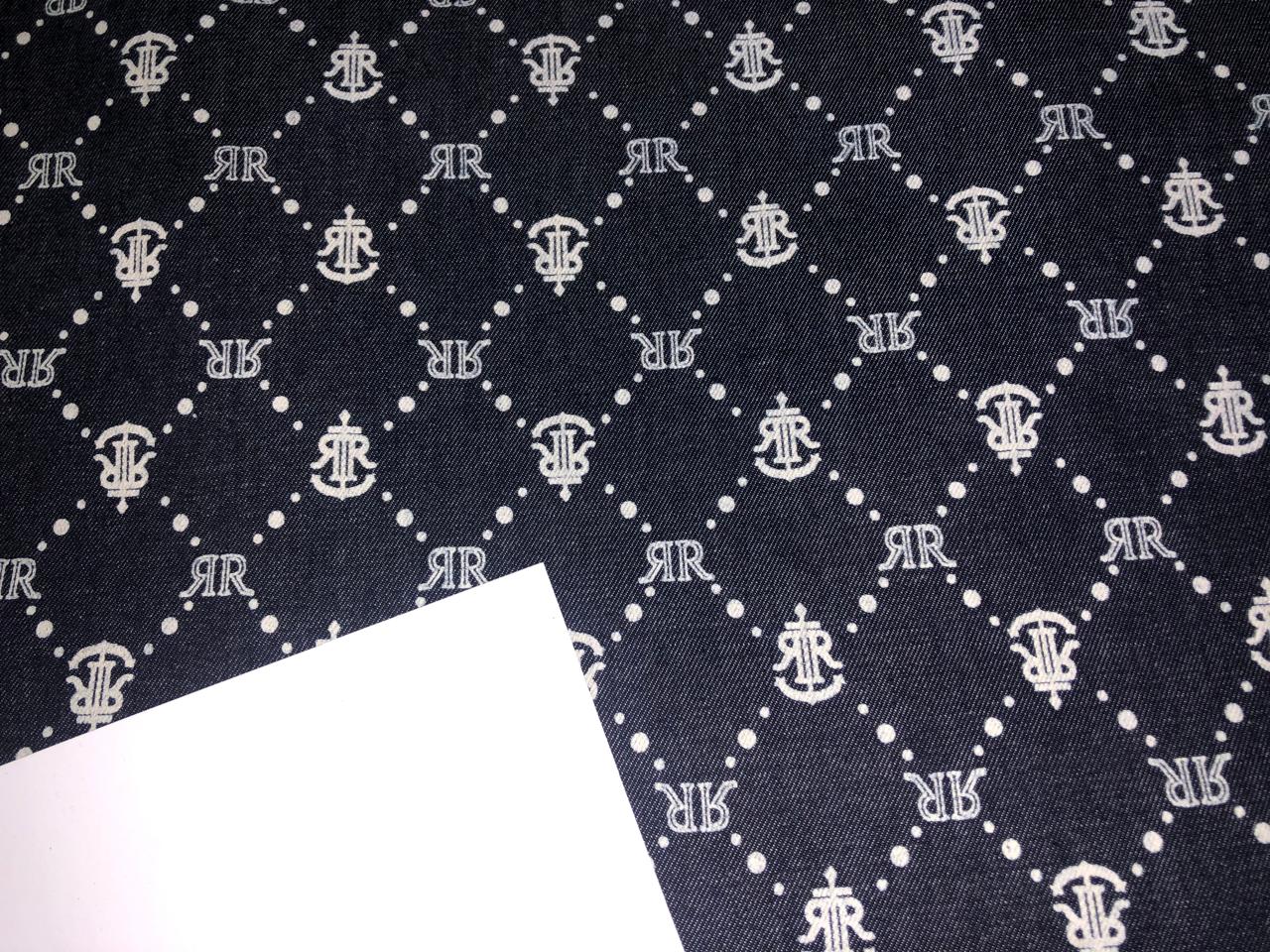 100% Cotton Denim  Fabric 58" wide available in 6 styles GREY ANIMAL PRINT /RR PRINT / DOTTED/PIG FACE/FLORAL and FLEUR_DELIS