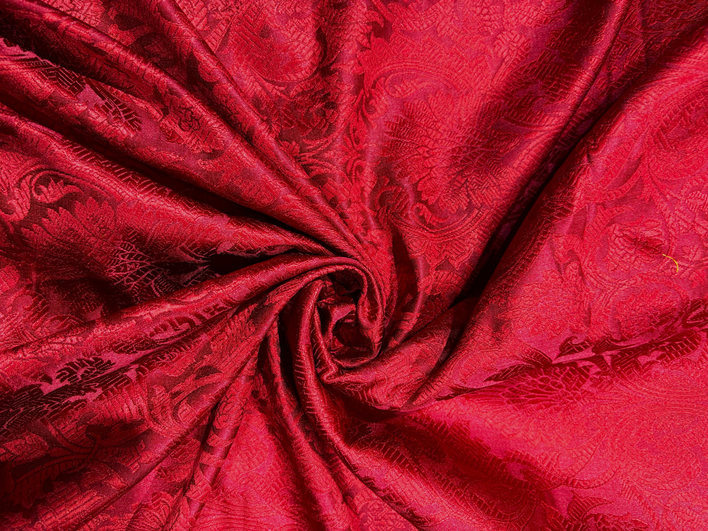 Brocade Fabric self FLORAL Jacquard cherry red  44" BRO984[8]