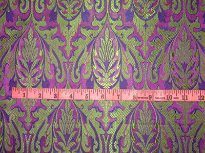 Silk Brocade fabric Purple & Green colour 44" wide BRO255[5]