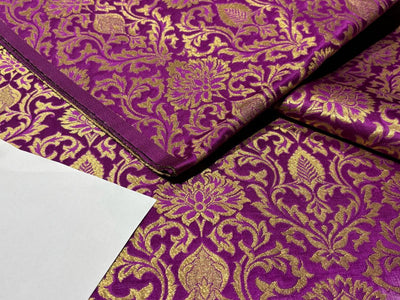 Brocade jacquard fabric 44" wide ~available in two colors PURPLE AND DARK MAHOGANY BRO827/829