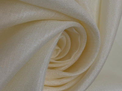 TUSSAR  SILK NATURAL IVORY FABRIC 44&quot; WIDE 19 momme [18313]