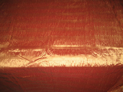 100% Pure SILK Dupioni FABRIC 3 Shades of Gold Stripes 44" wide DUPS14[1]