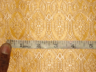 Silk Brocade Vestment Fabric Golden yellow and cream 44" wide BRO153[3]