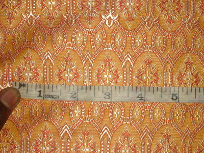 Silk Brocade Fabric Golden Yellow 44" wide BRO154[2]