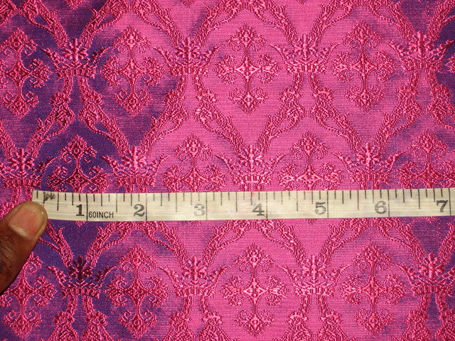 Silk Brocade Fabric Pink & Purple 44" wide BRO154[3]