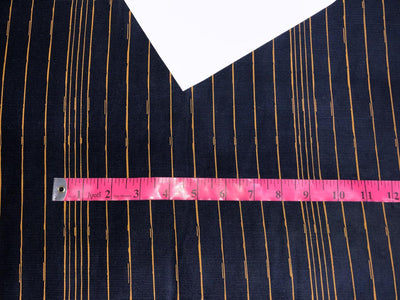 100% Cotton  corduroy Print 56" wide available in 2 styles  Navy with mustard stripe and Navy WITH