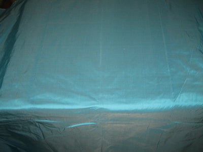 100% Pure SILK Dupion FABRIC Turquoise Blue color 54" wide DUP103[2]