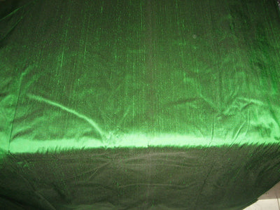 100% Pure SILK Dupion FABRIC Parrot Green x Black Shot color 54" wide DUP106[2]