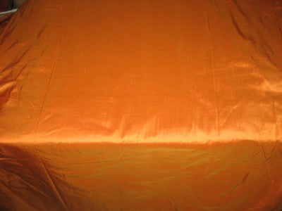 100% Pure SILK Dupion FABRIC Mandrin Orange colour 44" wide DUP108[1]