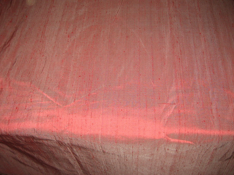 100% Pure SILK Dupion FABRIC Red with Ivory shot color 54" wide DUP126[2]