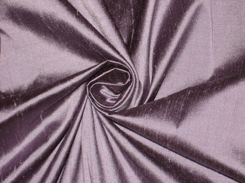 100% Pure SILK Dupioni FABRIC Lilac with Black Shot color 54" wide DUP74[4]