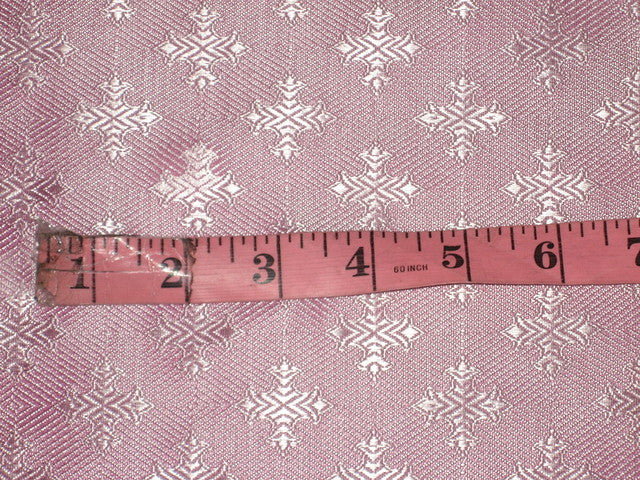 SILK BROCADE FABRIC Pink colour Vestment design 44" wide BRO157[3]