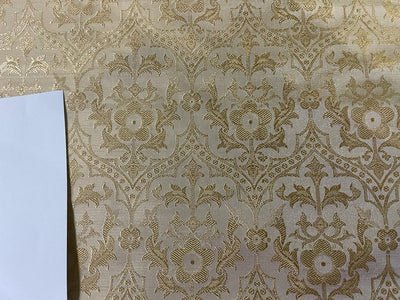 Silk Brocade Vestment Fabric Antique Gold color 44" wide BRO152[4]