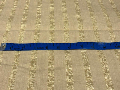 SILK  Crushed MUGA SILK TISSUE STRIPES available in 2 colors crinkle gold x gold stripe/dark ivory x copper/golden cream x silver stripe[17746/47]