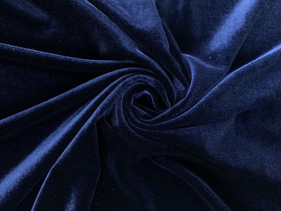Silk  Imported Plush Blue Velvet Fabric ~ 44&quot; wide [18610]