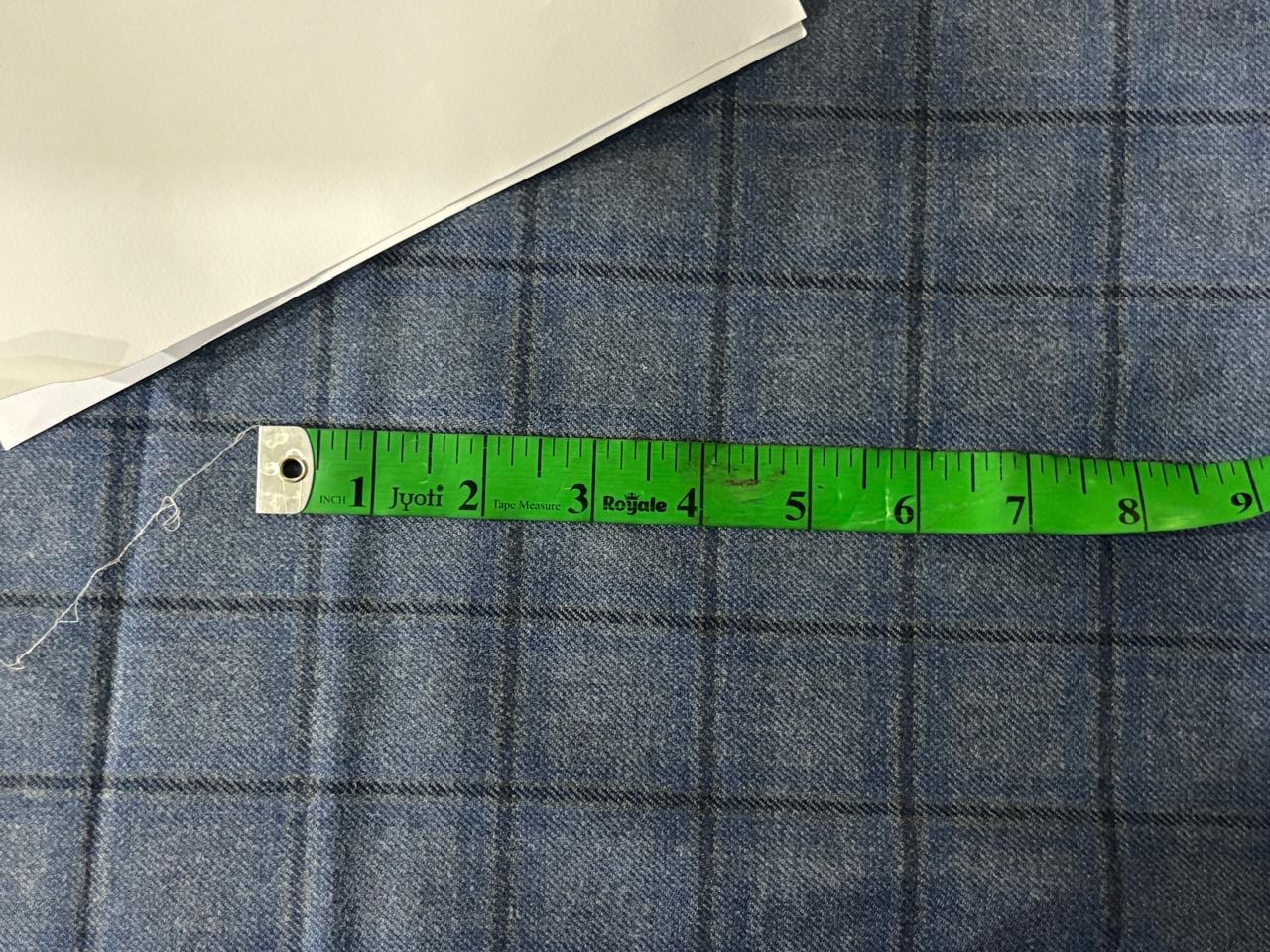 Tweed Premium Suiting plaids Fabric 58" wide available in 2 colors charcoal grey and denim blue [[17336/37]