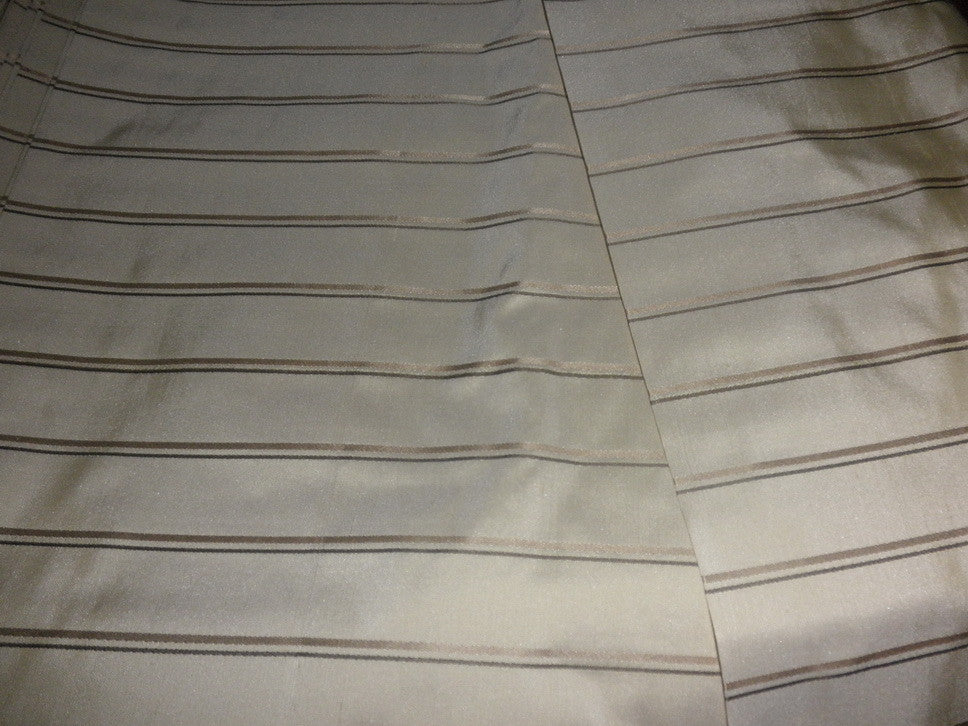 Silk dupioni fabric beige colour with satin stripes 54" wide DUPSS1[2]