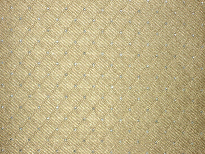 Silk Brocade fabric Dull Gold, Silver & Metallic Gold 44" wide BRO138[6]