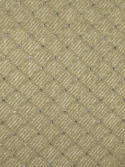 Silk Brocade fabric Dull Gold, Silver & Metallic Gold 44" wide BRO138[6]