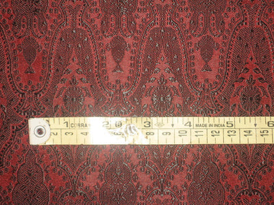 Silk Brocade fabric Red & Black Color 44" wide BRO151[3]