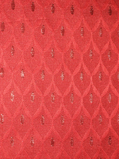 Silk Brocade Fabric bright Red & Metallic 44" wide BRO104[5]