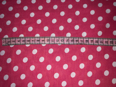 100% linen  digital print fabric 44" wide available in 2 colors grey with floral  dotted and salmon pink dots [15972/15973]