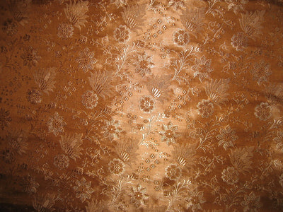 Silk Brocade fabric Golden Brown 44" wide BRO160[3]