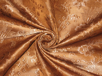 Silk Brocade fabric Golden Brown 44" wide BRO160[3]