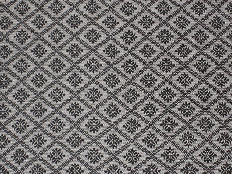 Silk Brocade fabric Grey & Black Color 44" wide BRO161[3]