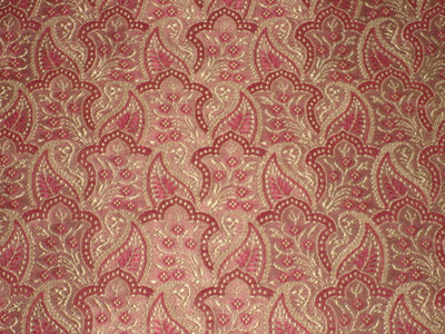 SILK BROCADE FABRIC Gold, Pink & Baby Pink color 44" wide BRO160[5]