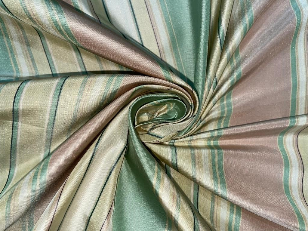Multi Colour Stripe Silk Taffeta~54&quot; wide