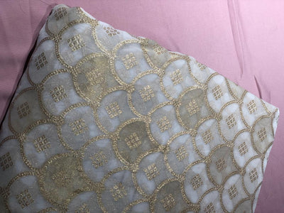 NYLON tissue with jacquard fabric  44"~wide available in 2 designs floral and scallop with motif [17442/551]