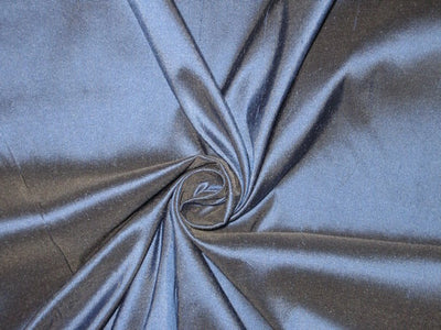 Pure SILK Dupioni FABRIC Dull Dark Blue color 54" wide DUP111[2]