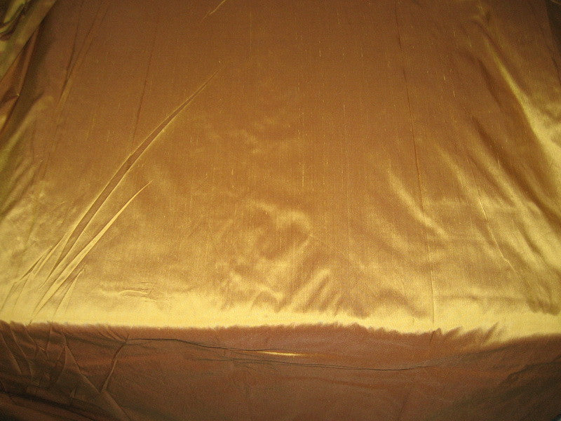 Pure SILK Dupioni FABRIC Golden Amber color 54" wide DUP124[1]