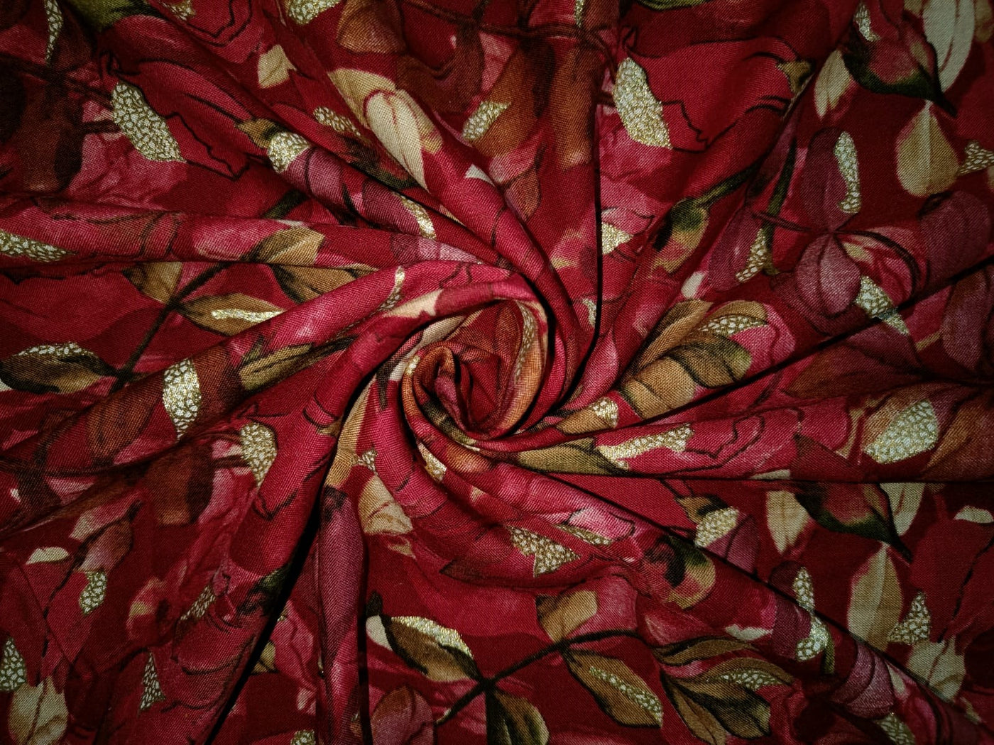 Premium Viscose Rayon  fabric with foil print 58" wide available in four colors