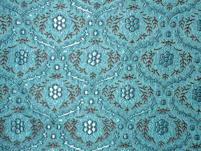 Silk Brocade fabric Blue single cutlength of 1.75yds bro162[4]
