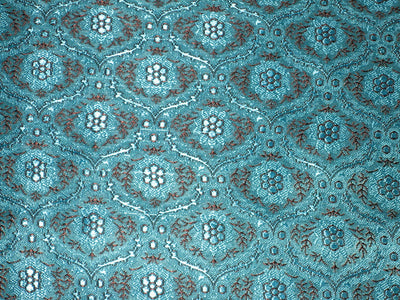 Silk Brocade fabric Blue single cutlength of 1.75yds bro162[4]
