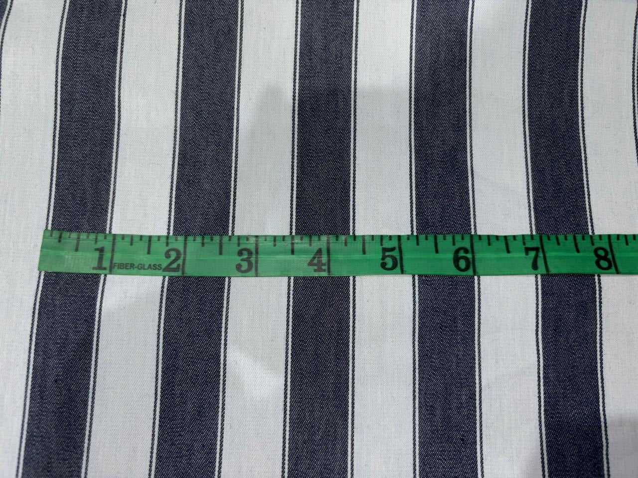 100% Cotton Denim  Fabric 58" wide STRIPES in 4 styles multicolor, charcoal /ivory, denim blue/white and denim blue /denim blue multicolor