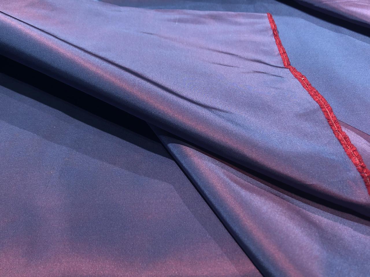 Silk TAFETTA fabric iridescent purple red [blue x red]  54"wide TAF344[2]