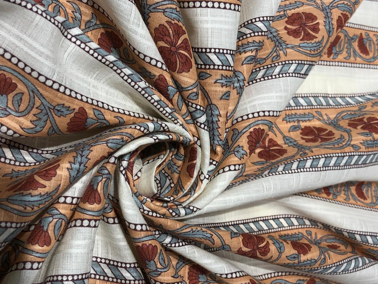 100% Cotton Satin dobby plaids block prints available in 4 different floral designs [17577/78/79/80]