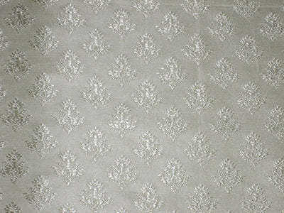 Silk Brocade fabric Ivory cream colour 44" wide BRO163[4]