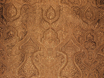 Silk Brocade Fabric Copper/Bronze & Black color 44" wide BRO165[3]